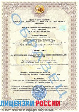 Образец разрешение Волоконовка Сертификат ISO 50001